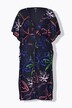 Kaftan, strandmotief, V-hals, korte mouw