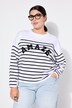 Genser, oversized, bretonsk stripe, statement