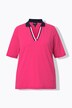Striped Short Sleeve Polo Collar Tee