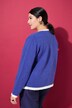 Strikkejakke, Loose Shape, fargerike kanter
