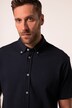 JP1880 Seersucker-Hemd, Jersey-Qualität, Halbarm, Buttondown-Kragen, Modern Fit, bis 8 XL