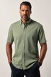 Chemise en jersey seersucker JP 1880, manches courtes et col à pointes boutonnées, coupe Modern Fit - jusqu'au 8 XL