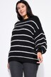 Svetr, oversize, pruhy