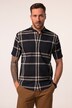 Hemd, Halbarm, Leinenmix, Karo, Stehkragen, Modern Fit, bis 8 XL