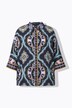 Chemisier oversize. Col classique, manches 3/4. Motif fantaisie
