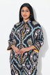Chemisier oversize. Col classique, manches 3/4. Motif fantaisie