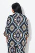 Chemisier oversize. Col classique, manches 3/4. Motif fantaisie