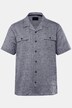 Chemise en lin mélangé JP 1880, manches courtes et poches à rabat, coupe Cuba Fit – jusqu'au 8 XL