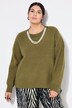 Maglione dal taglio squadrato in morbida maglia a costine
