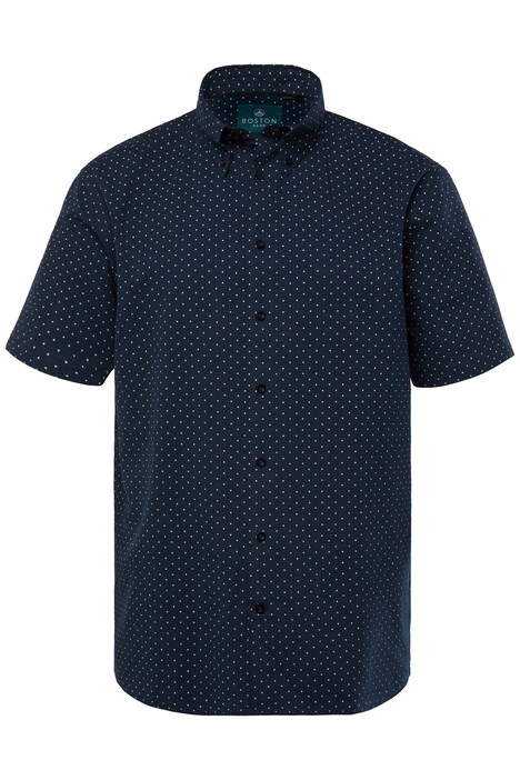 Košile Boston Park, krátké rukávy, seersucker, límeček s knoflíky, Comfort střih, do 8XL