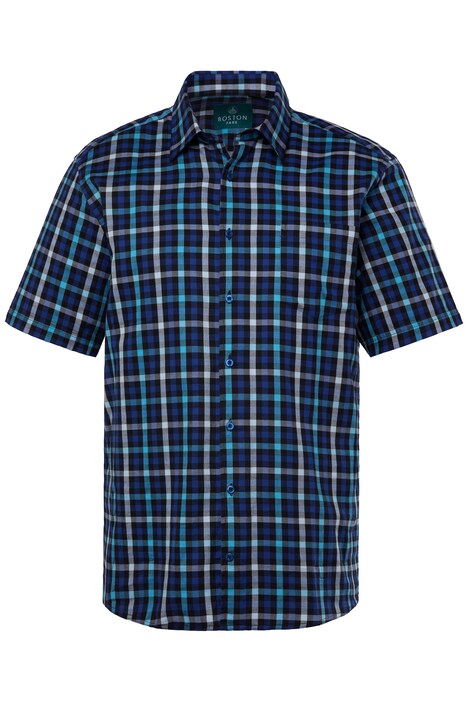 Kostkovaná košile Boston Park, krátké rukávy, Kent límeček, Comfort střih, do 8XL