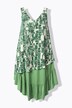 Robe midi, coupe A-ligne, encolure en V, sans manches, coton biologique