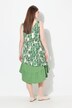Robe midi, coupe A-ligne, encolure en V, sans manches, coton biologique