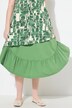 Robe midi, coupe A-ligne, encolure en V, sans manches, coton biologique
