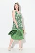 Robe midi, coupe A-ligne, encolure en V, sans manches, coton biologique