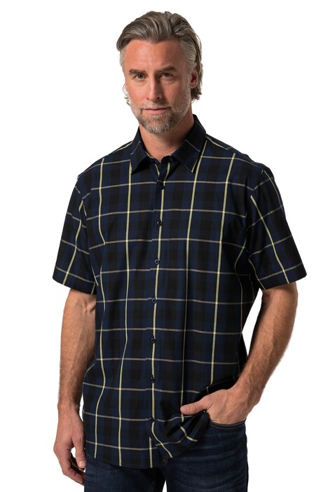 Kostkovaná košile Boston Park, krátké rukávy, Kent límeček, Comfort střih, do 8XL
