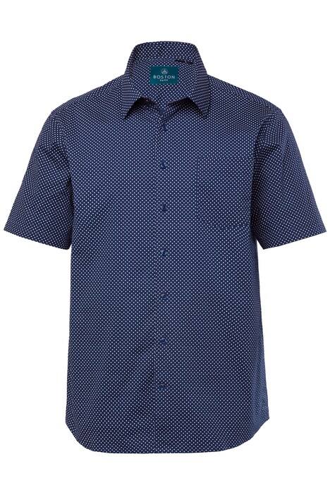 Košile Boston Park, krátké rukávy, drobný potisk, Kent límeček, Comfort střih, do 8XL