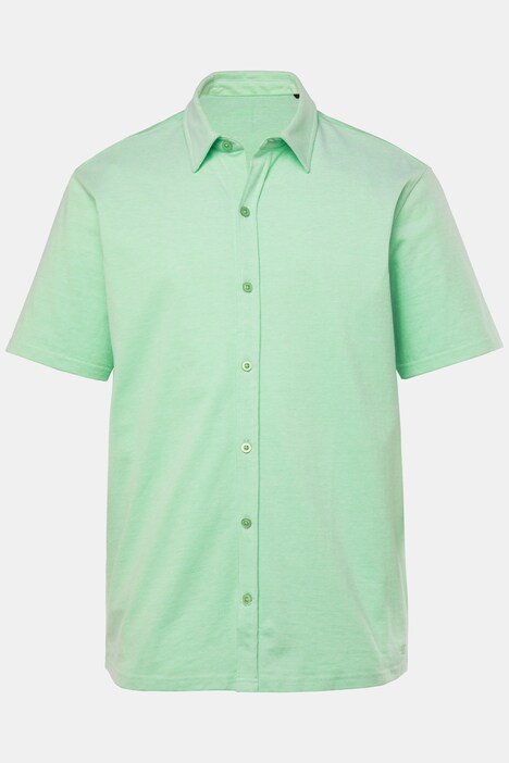 Chemise Boston Park en piqué, manches courtes et col Kent, coupe Comfort Fit - jusqu'au 8 XL