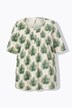 T-shirt, palmiers, coupe A-ligne, col rond, manches courtes, coton biologique
