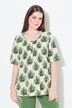 T-shirt, palmiers, coupe A-ligne, col rond, manches courtes, coton biologique
