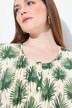 T-shirt, palmiers, coupe A-ligne, col rond, manches courtes, coton biologique