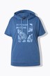 Hoodie, zomermotief, oversized, capuchon, halve mouwen