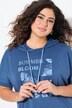 Hoodie, zomermotief, oversized, capuchon, halve mouwen
