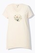 T-shirt, coupe A-ligne, encolure en V, manches courtes, coton biologique