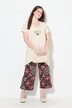 T-shirt, coupe A-ligne, encolure en V, manches courtes, coton biologique