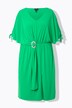 Robe midi oversize, boucle fantaisie, cordons pour froncer les manches