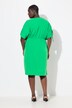 Robe midi oversize, boucle fantaisie, cordons pour froncer les manches