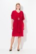 Robe midi oversize, boucle fantaisie, cordons pour froncer les manches