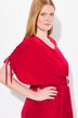 Robe midi oversize, boucle fantaisie, cordons pour froncer les manches