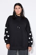 Mikina s kapucí, oversize, tepláková, srdce
