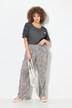 Broek Rose, dierenprint, wijde pijpen, elastische band