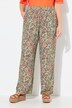 Broek Rose, kroko, wijde pijpen, elastische tailleband, crêpe