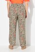 Broek Rose, kroko, wijde pijpen, elastische tailleband, crêpe