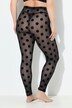 Legging-collant en mesh, motif visages souriants