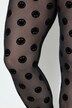 Legging-collant en mesh, motif visages souriants