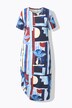 Robe maxi, vases, col rond, manches courtes, coton biologique