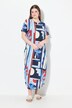 Robe maxi, vases, col rond, manches courtes, coton biologique