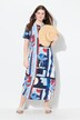 Robe maxi, vases, col rond, manches courtes, coton biologique