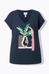 T-shirt, vaas, V-hals, korte mouwen, biologisch katoen