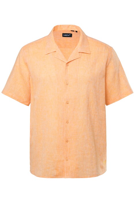 Košile Men+, lněná směs, krátké rukávy, Cuba límeček, Cuba střih, do 8XL