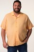 Men+ camisa de mezcla de lino, media manga, cuello cubano, Cuba Fit, hasta la 8 XL