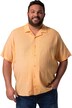 Košile Men+, lněná směs, krátké rukávy, Cuba límeček, Cuba střih, do 8XL