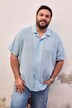 Men+ camisa de mezcla de lino, media manga, cuello cubano, Cuba Fit, hasta la 8 XL
