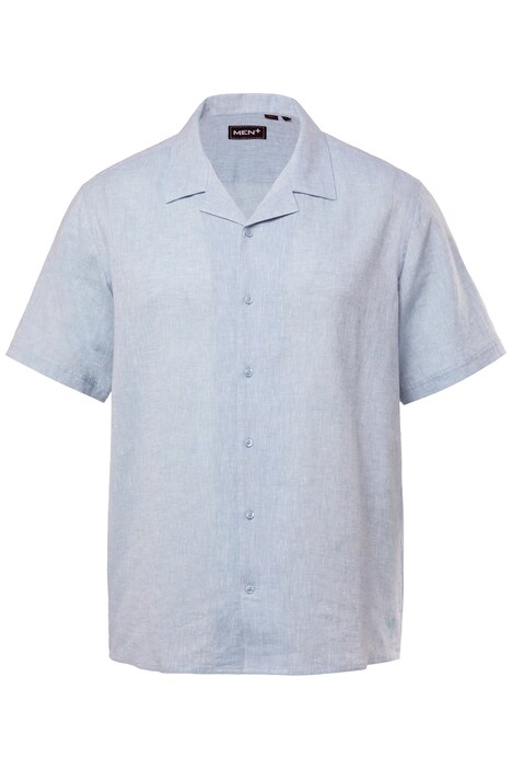Košile Men+, lněná směs, krátké rukávy, Cuba límeček, Cuba střih, do 8XL