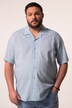 Men+ camisa de mezcla de lino, media manga, cuello cubano, Cuba Fit, hasta la 8 XL
