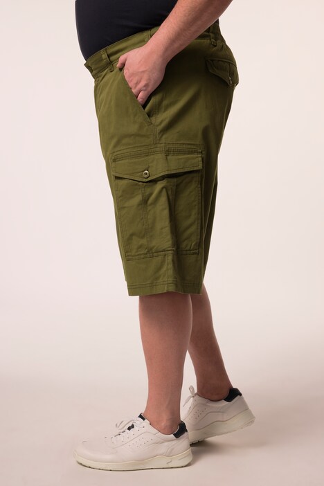 Cargo bermudy Men+, Baggy střih, kepr, elastický pas, do 72